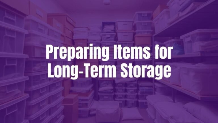 Preparing Items for Long-Term Storage