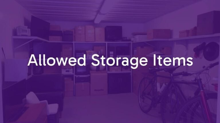 Allowed Storage Items